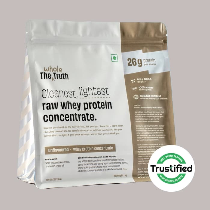 Unflavoured Raw Whey Protein Concentrate 26 g